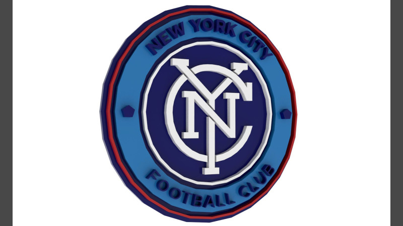 New York City FC logo keychan printable and renderable 3D 프린트 모델 .c4d .max .obj .3ds .fbx .stl .blend 