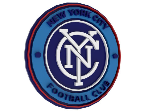 New York City FC logo keychan printable and renderable 3D-Druckmodell