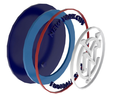 New York City FC logo keychan printable and renderable 3D 프린트 모델