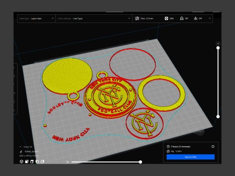 New York City FC logo keychan printable and renderable 3D 프린트 모델