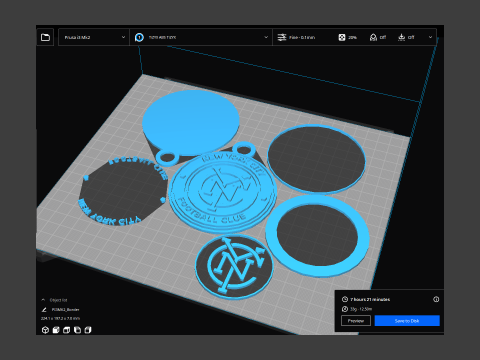 New York City FC logo keychan printable and renderable 3D 프린트 모델