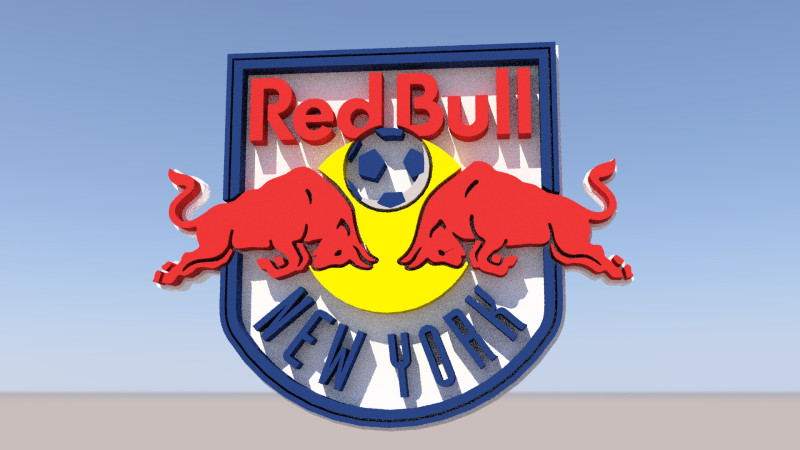 New york red bulls logo keychan printable and renderable Model Cetak 3D .c4d .max .obj .3ds .fbx .stl .blend