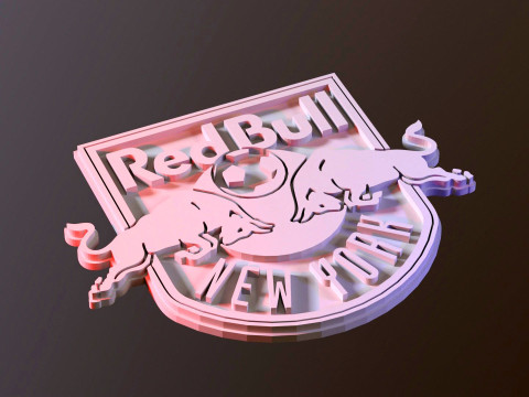 New york red bulls logo keychan printable and renderable Model Cetak 3D