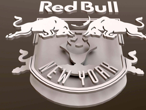 New york red bulls logo keychan printable and renderable Model Cetak 3D