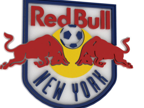 New york red bulls logo keychan printable and renderable Model Cetak 3D