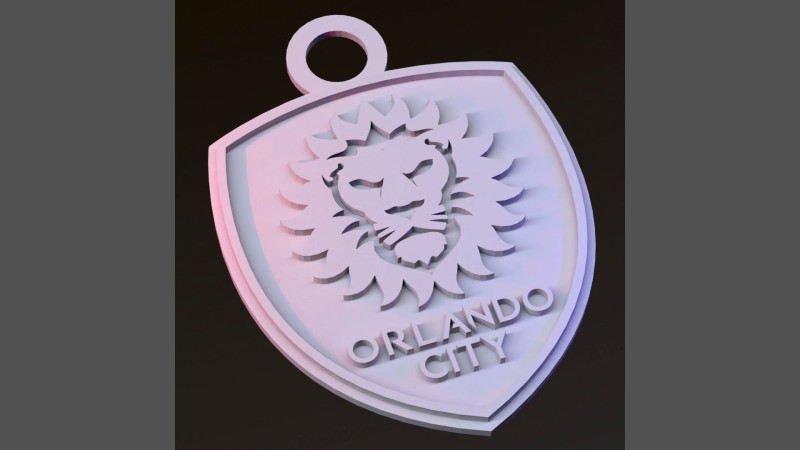 Orlando city sc logo keychan printable and renderable Modèles 3D en vedette .c4d .max .obj .3ds .fbx .stl .blend 