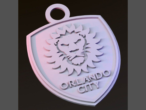 Orlando city sc logo keychan printable and renderable 3D 프린트 모델