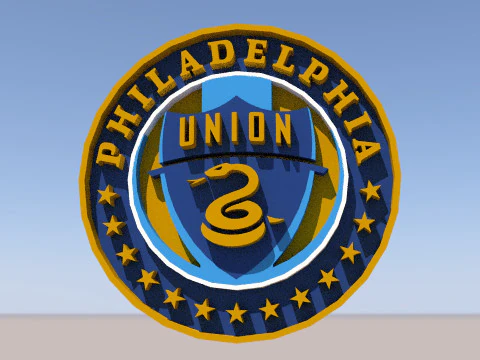 Portachiavi con logo Philadelphia stampabile e renderizzabile Modello di stampa 3D