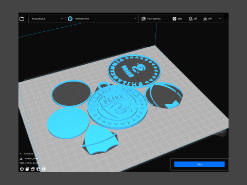 Philadelphia logo keychan printable and renderable 3D 打印模型