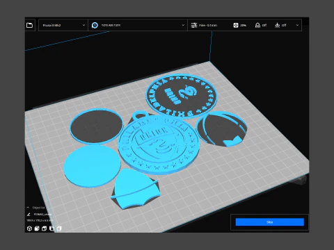 Philadelphia logo keychan printable and renderable 3D Print Model