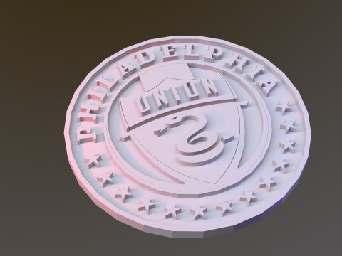 Philadelphia logo keychan printable and renderable 3D 打印模型