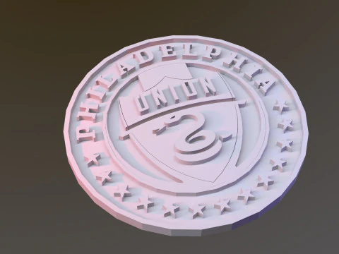 Philadelphia logo keychan printable and renderable 3D Print Model
