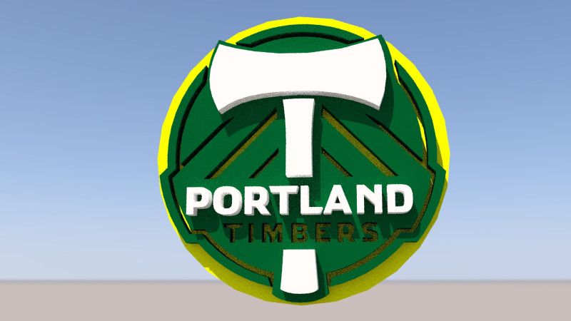 Portland timbers logo keychan printable and renderable Model Cetak 3D .c4d .max .obj .3ds .fbx .stl .blend 