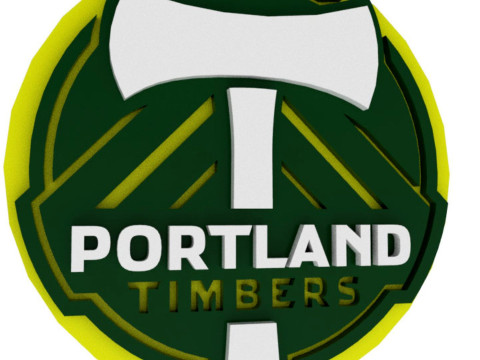 Portland timbers logo keychan printable and renderable Model Cetak 3D