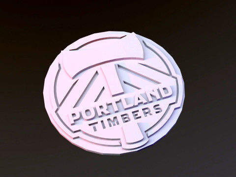 Portland timbers logo keychan printable and renderable Model Cetak 3D