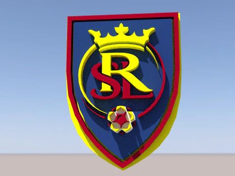 Portachiavi con logo RSL Real Salt Lake stampabile e renderizzabile Modello di stampa 3D