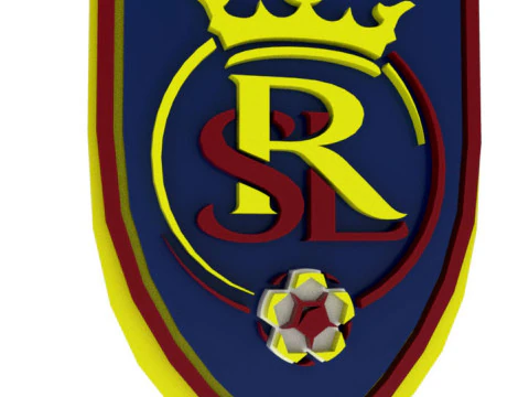 RSL Real Salt Lake logo keychan printable and renderable 3D Print Model
