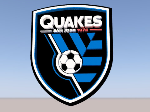 San jose earthquakes logo keychan printable and renderable 3D Print Model