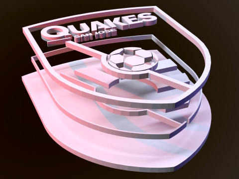 San jose earthquakes logo keychan printable and renderable 3D-printmodel