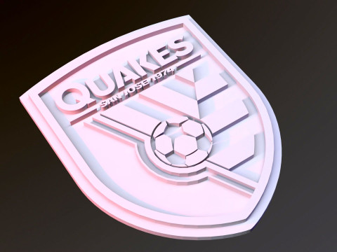 San jose earthquakes logo keychan printable and renderable 3D-printmodel