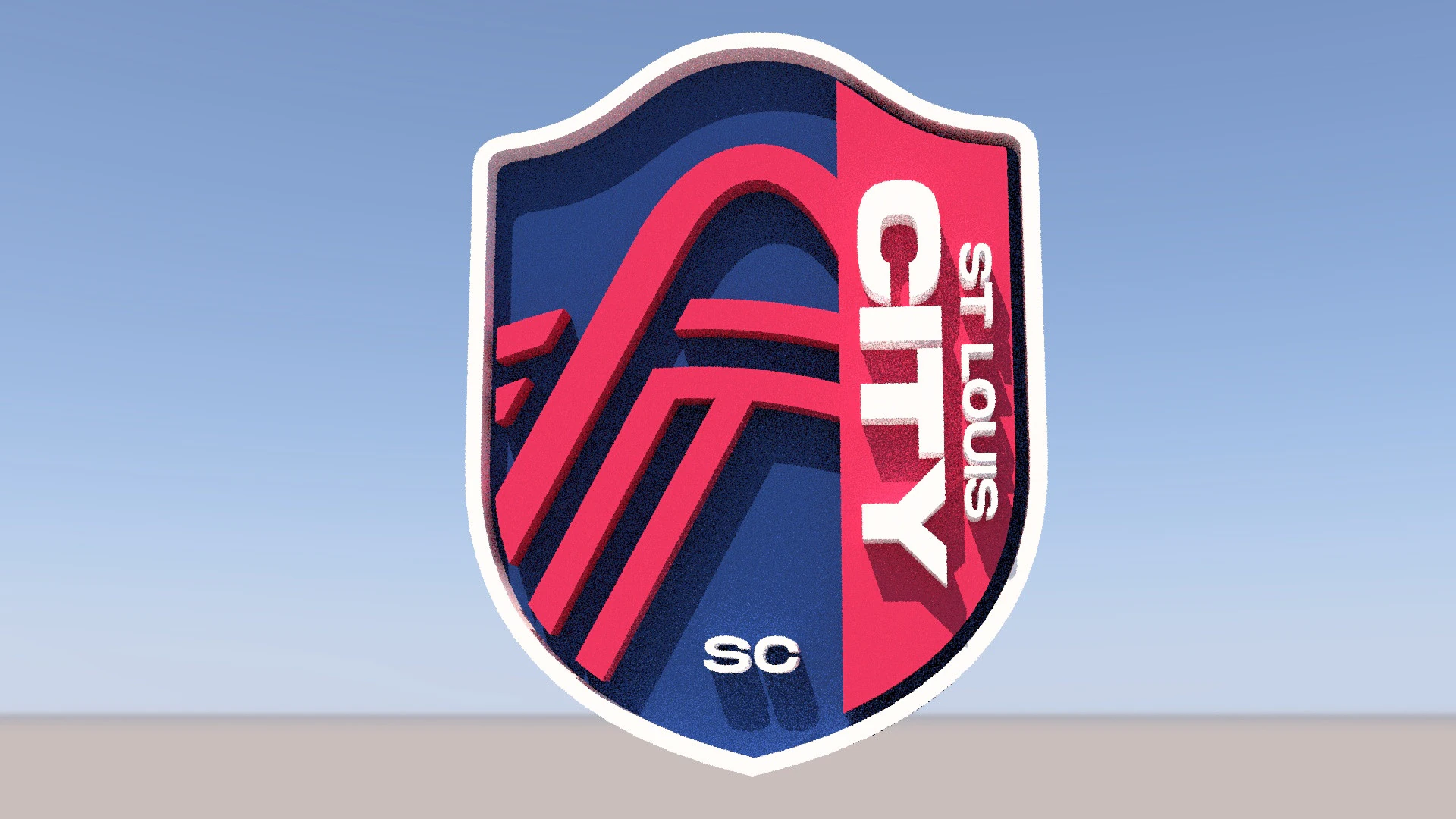 St Louis City SC logo keychan printable and renderable 3D Print Model .c4d .max .obj .3ds .fbx .stl .blend 