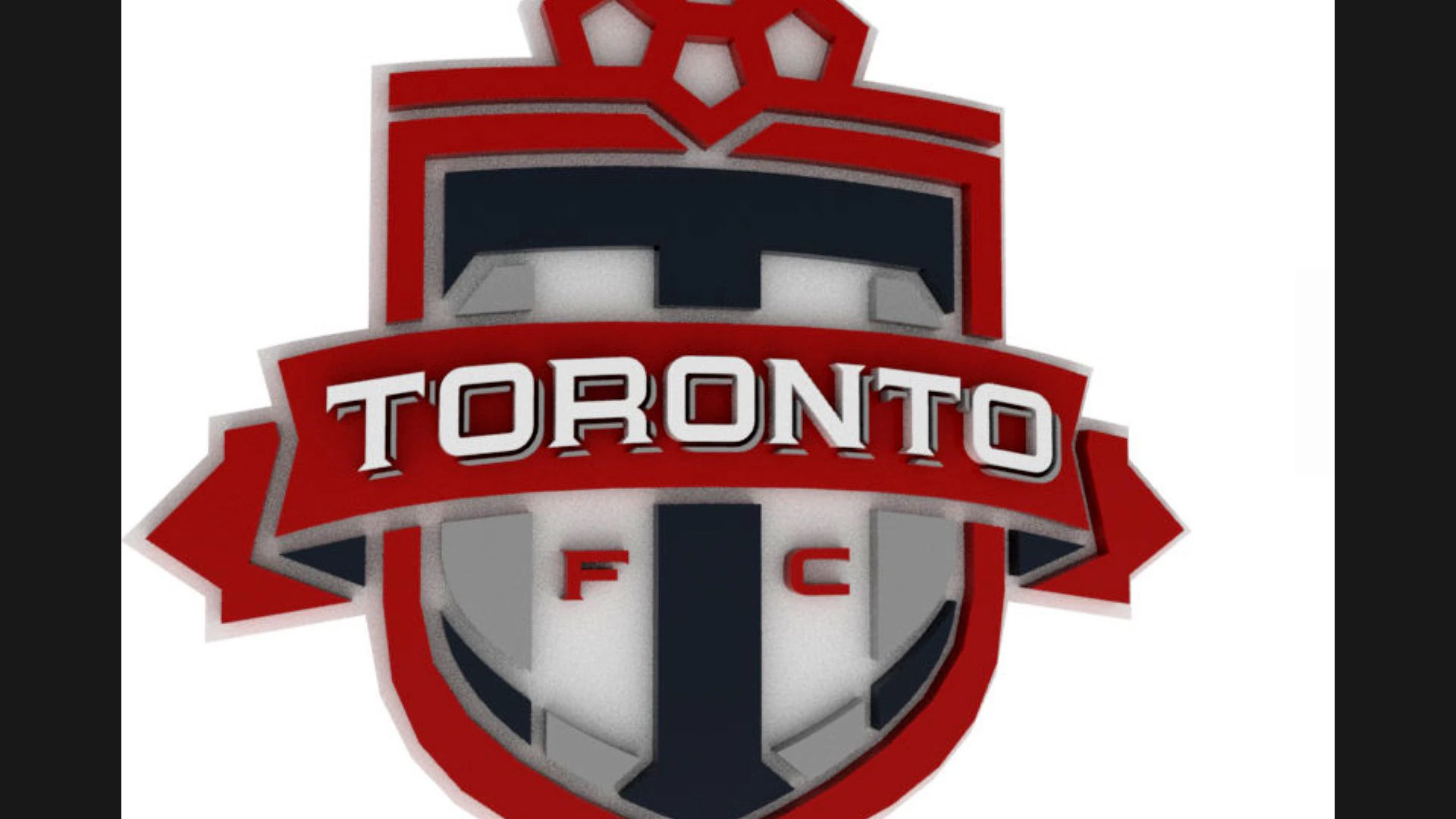 Toronto FC logo keychan printable and renderable 3D Print Model .c4d .max .obj .3ds .fbx .stl .blend 