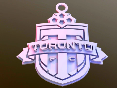 Toronto FC logo keychan printable and renderable 3D Print Model