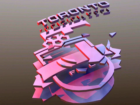 Toronto FC logo keychan printable and renderable 3D Print Model