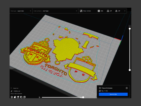Toronto FC logo keychan printable and renderable 3D Print Model
