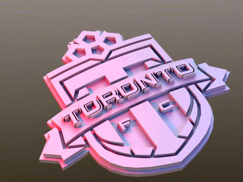 Toronto FC logo keychan printable and renderable 3D Print Model