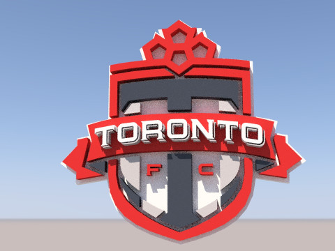 Toronto FC logo keychan printable and renderable Modelo de Impressão 3D