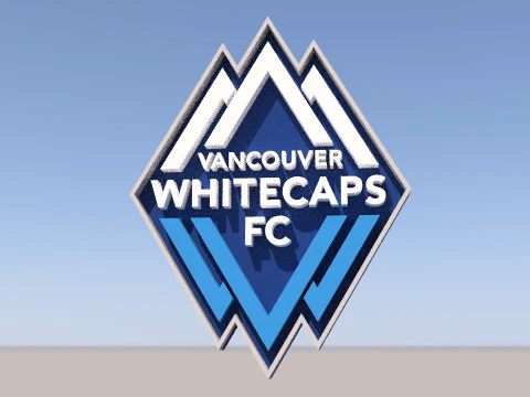 Portachiavi con logo Vancouver Whitecaps FC stampabile e renderizzabile Modello di stampa 3D