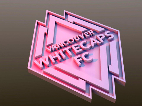 Vancouver whitecaps fc logo keychan printable and renderable Model do druku 3D