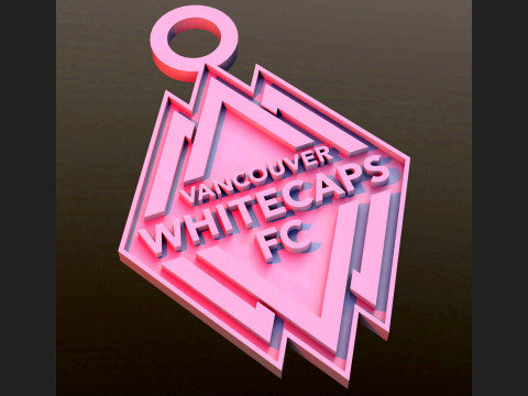 Vancouver whitecaps fc logo keychan printable and renderable Model do druku 3D