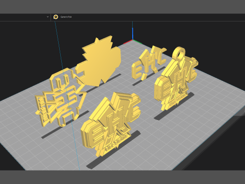 EHC Biel Printable and renderable Logo keychan 3D Принт Модель