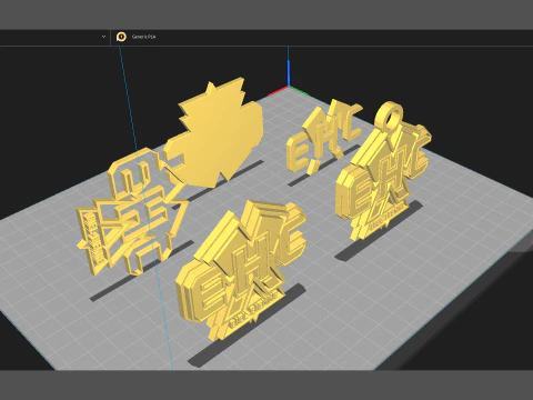 EHC Biel Printable and renderable Logo keychan 3D Print Model