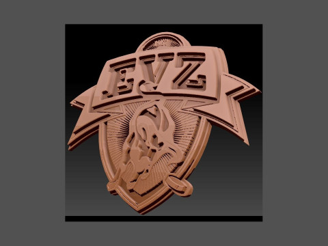 EV Zug Printable and renderable Logo keychan Modello di stampa 3D