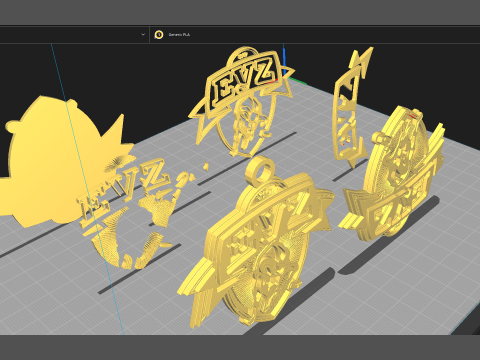 EV Zug Printable and renderable Logo keychan Modello di stampa 3D