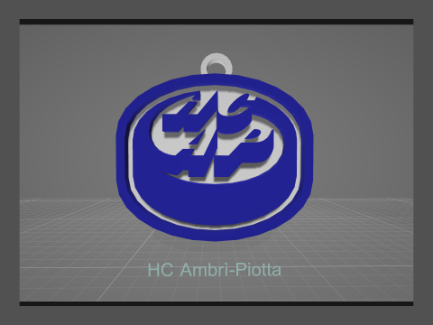 HC Ambr-Piotta Printable and renderable Logo keychan 3D Принт Модель