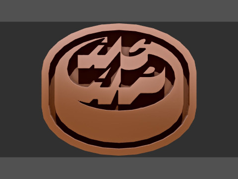 HC Ambr-Piotta Printable and renderable Logo keychan 3D Принт Модель