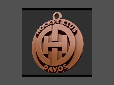HC Davos Printable and renderable Logo keychan Modèles 3D en vedette