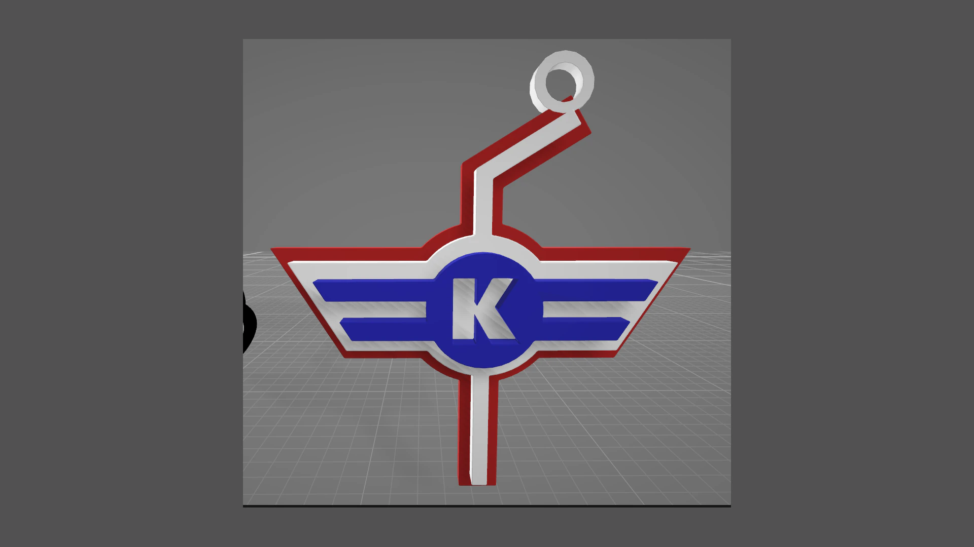Kloten Flyers Printable and renderable Logo keychan 3D Print Model .c4d .max .obj .3ds .fbx .stl .blend 