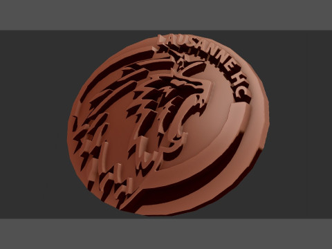 Lausanne HC Printable and renderable Logo keychan 3D 프린트 모델