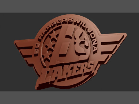 Rapperswil-Jona Lakers Printable and renderable Logo keychan Model Cetak 3D