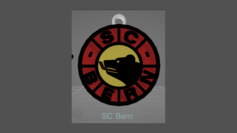 SC Bern Printable and renderable Logo keychan Model do druku 3D .c4d .max .obj .3ds .fbx .stl .blend 