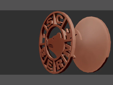SC Bern Printable and renderable Logo keychan 3D Print Model