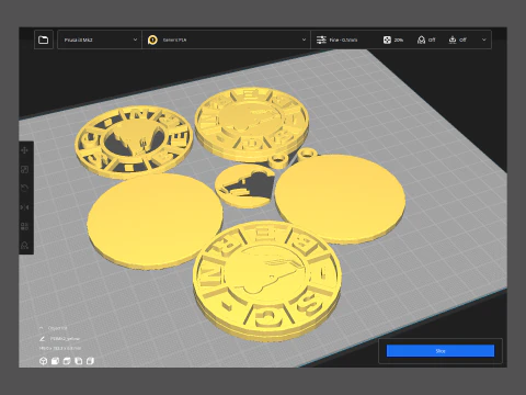 SC Bern Printable and renderable Logo keychan 3D Print Model