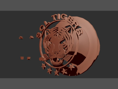 SCL Tigers Printable and renderable Logo keychan 3D प्रिंट मॉडल
