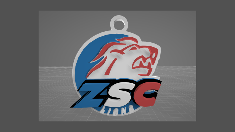 SCL Tigers Printable and renderable Logo keychan 3D Baskı Modeli .c4d .max .obj .3ds .fbx .stl .blend 