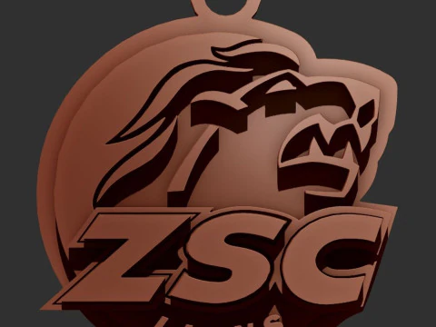 SCL Tigers Printable and renderable Logo keychan 3D Print Model